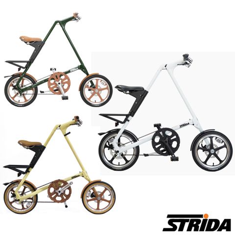 STRIDA 英國速立達 16吋LT版 單速碟剎/皮帶傳動/折疊後可推行/三角形單車-3色