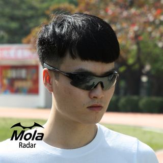 Mola 摩拉 運動 太陽眼鏡 墨鏡 男女 UV400 黑框 灰片 小臉 安全防護鏡片 Radar-blg