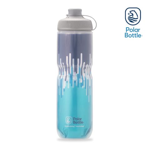 Polar Bottle 24oz MUCK 雙層保冷噴射水壺 ZIPPER 水藍