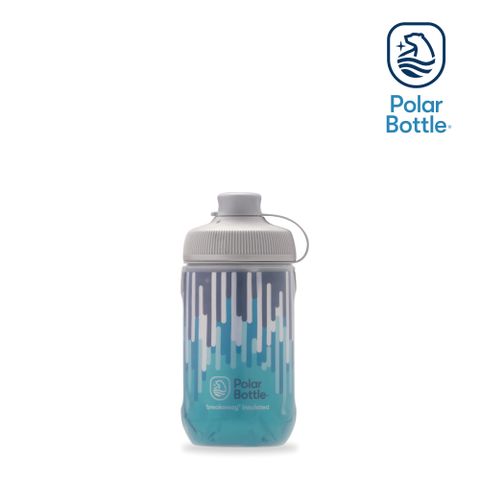 Polar Bottle 12oz MUCK 雙層保冷噴射水壺 ZIPPER 水藍