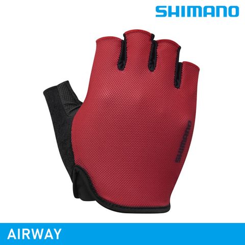 SHIMANO 禧瑪諾 【城市綠洲】 AIRWAY 手套 / 紅色 (男款)