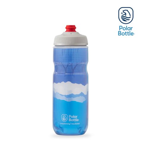 Polar Bottle 20oz 雙層保冷噴射水壺 Dawn to Dusk 藍白