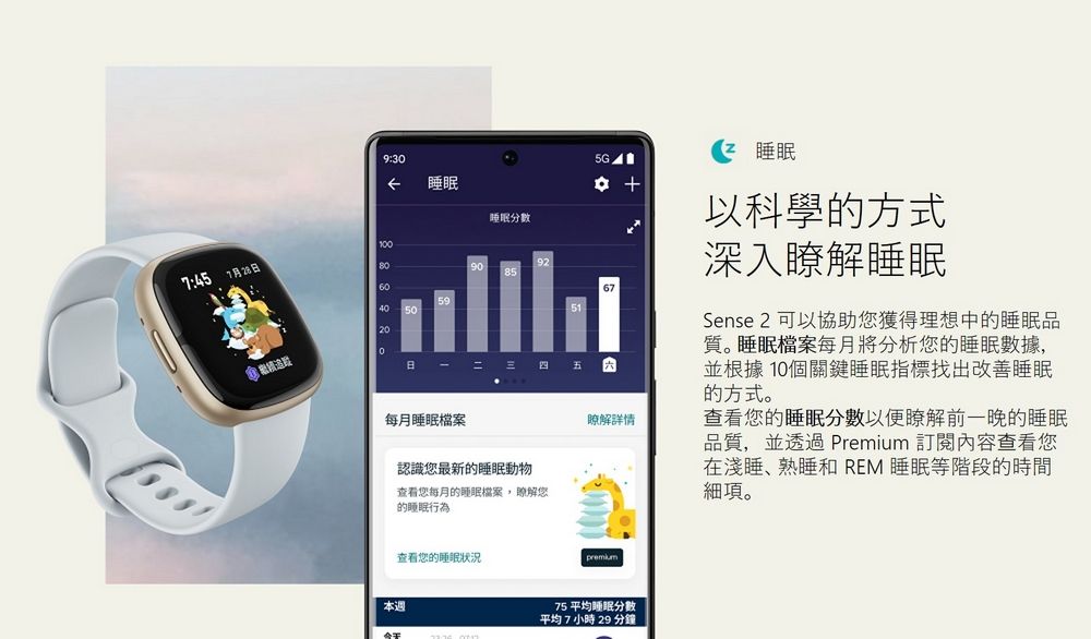 美品】fitbit sense2-