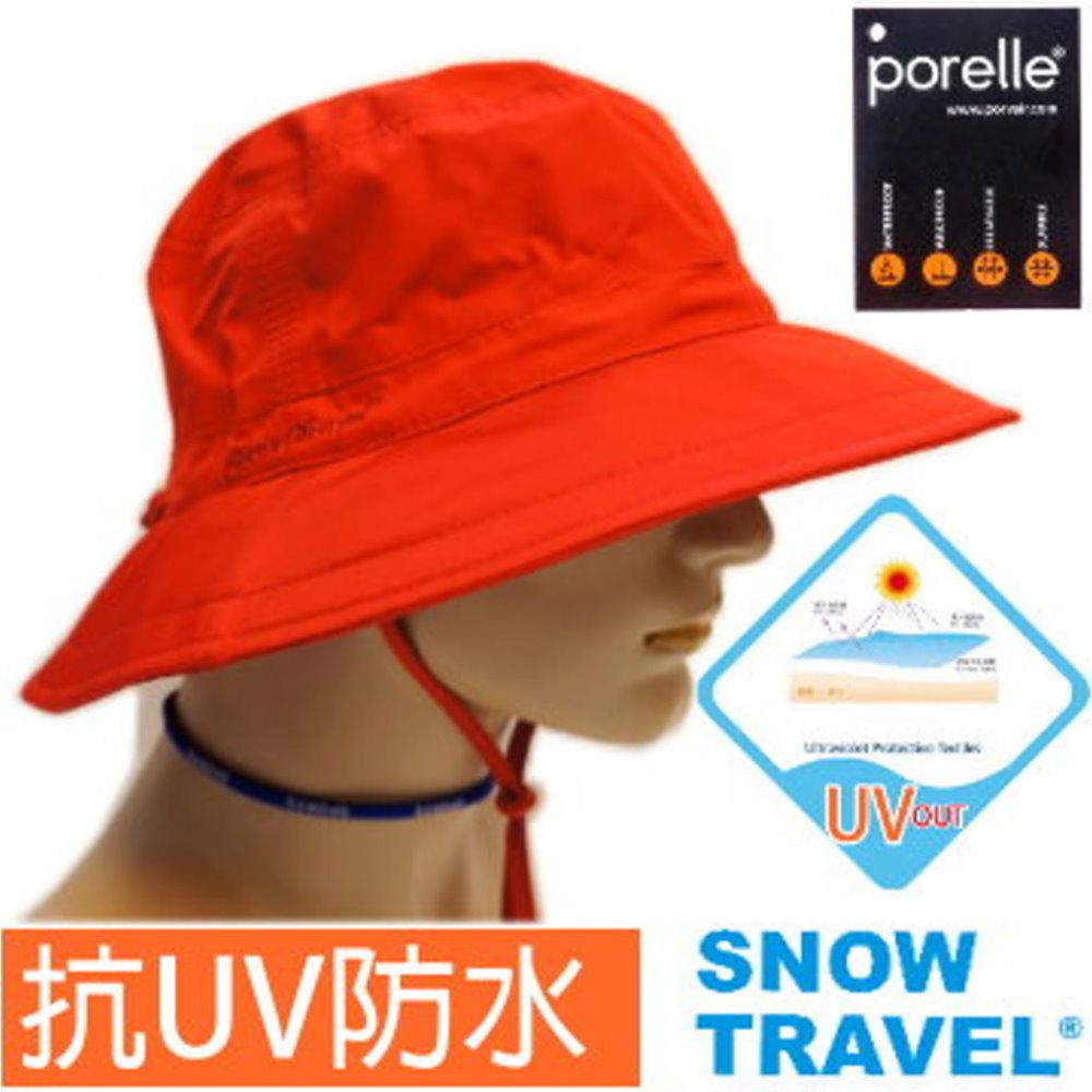 SNOW TRAVEL 雪之旅  抗UV英國軍用porelle防水透氣盤帽AH-25 紅 與GORE-TEX同級 休閒/釣魚/登山/自行車/健行