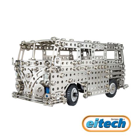 【德國eitech】益智鋼鐵玩具-60年紀念版-福斯T1露營車 C1955