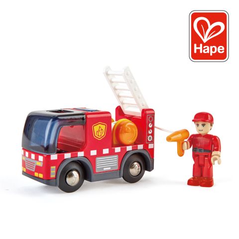 Hape 警笛消防玩具車(玩具車/家家酒玩具/木製玩具)