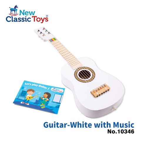 荷蘭【New Classic Toys】幼兒音樂吉他-純淨白 10346