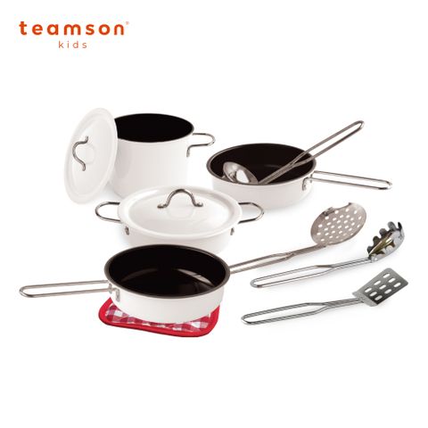 Teamson-小廚師仿真迷你不鏽鋼玩具組 (11件)