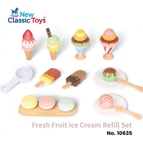 荷蘭New Classic Toys 粉嫩鮮果冰淇淋補充組-10635