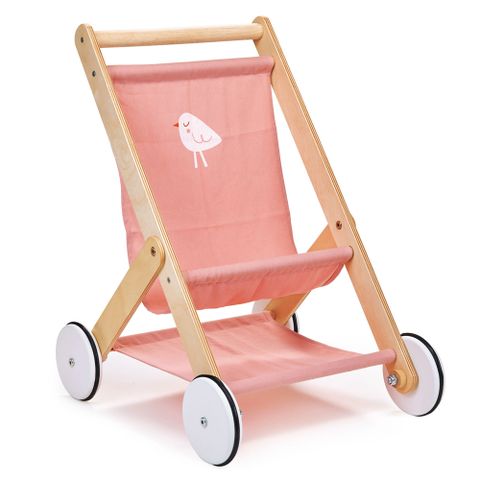 Mentari 貝比娃娃手推車(木製玩具、家家酒)