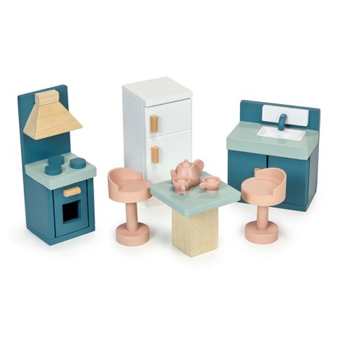 Mentari 歐式典雅廚房(木製玩具、家家酒、娃娃屋配件)