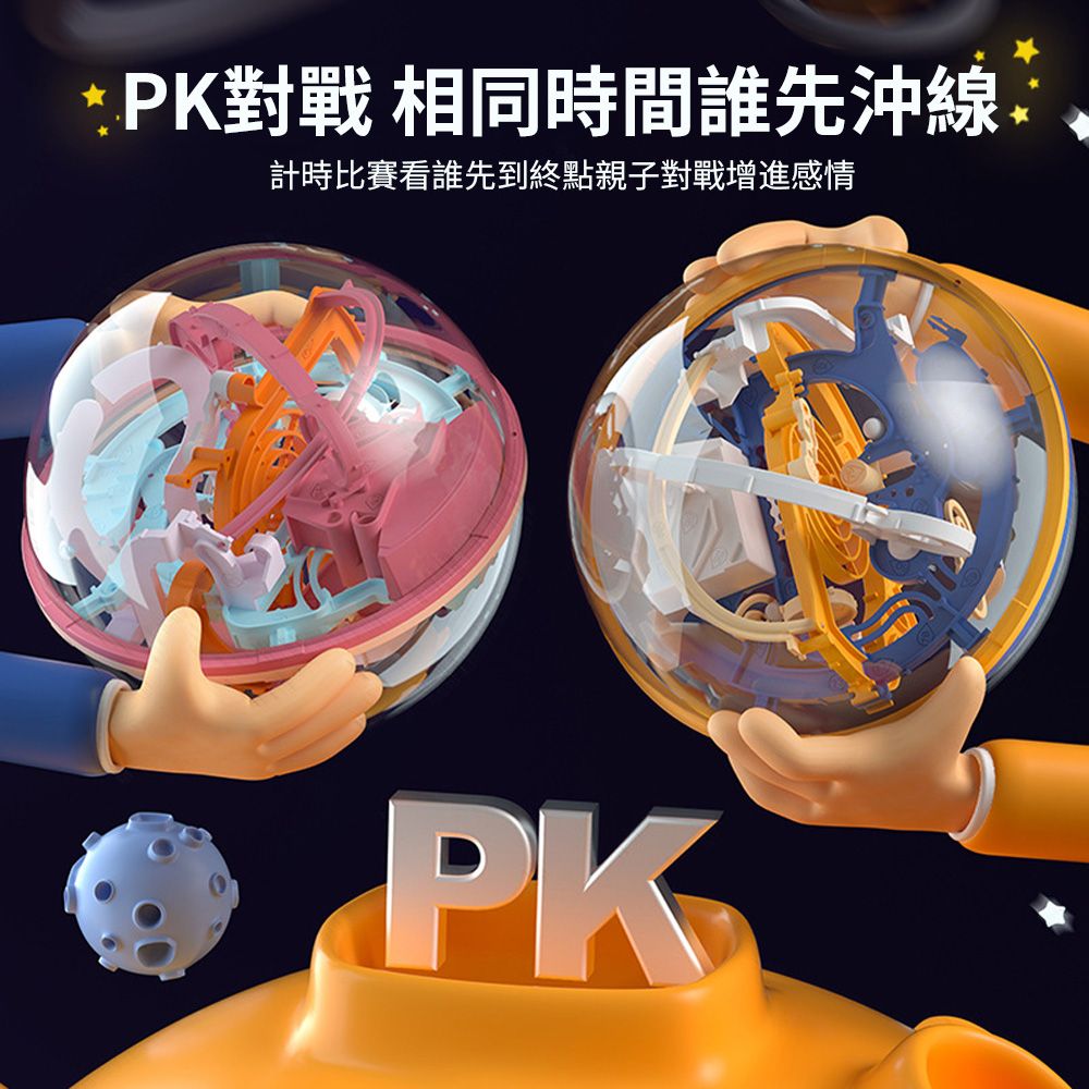  OECO 新款兒童3D立體迷宮球 走珠益智玩具 男孩闖關魔方 (立體智力球/益智迷宮球)