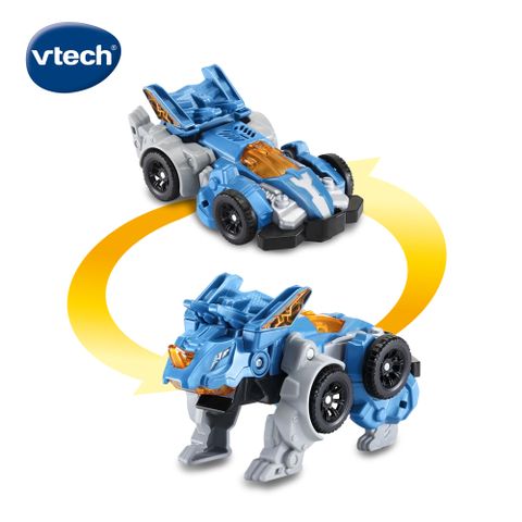 Vtech　聲光變形恐龍車-三角龍-圖摩爾