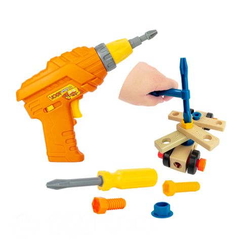 黃色鴨安全仿真電動起子維修工具組家家酒(306978)