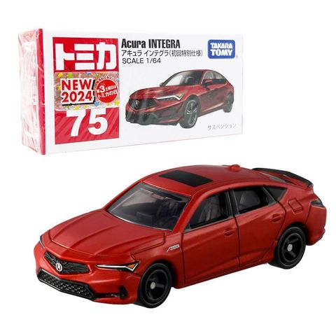 【TOMICA】 汽車世界 多美小汽車 本田 Acura Integra 紅色 初回特別版 No.75