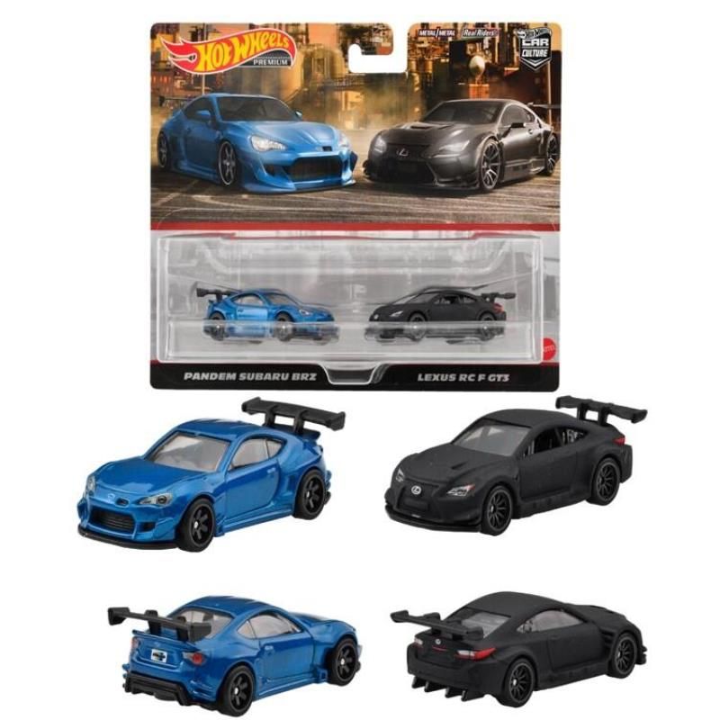 MATTEL 美泰兒  Hot wheels 風火輪 汽車文化 PANDEM SUBARU BRZ&Lexus RC F GT3 2入組