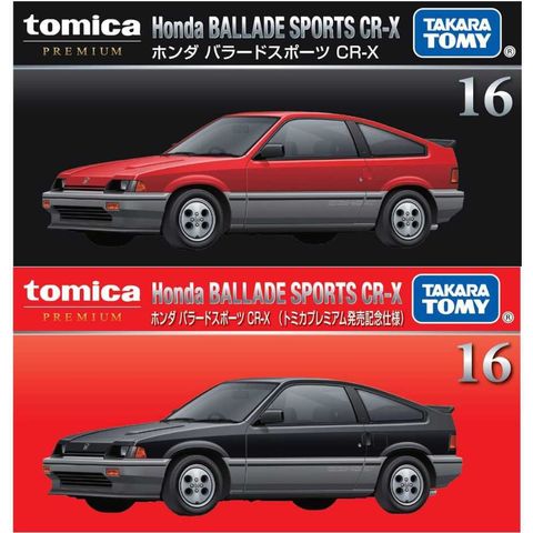 TAKARA TOMY 多美小汽車 PRM系列 PREMIUM #16 本田 HONDA CR-X 一般+初回