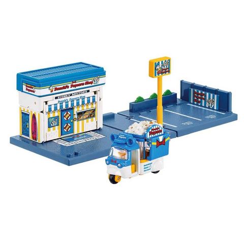 TAKARA TOMY 多美小汽車 TOMICA DS新城鎮 唐老鴨爆米花店 (附小車)