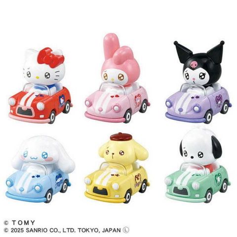 TAKARA TOMY 多美小汽車 TOMICA TUNES 三麗鷗 小車盲盒 中盒六入 第一彈