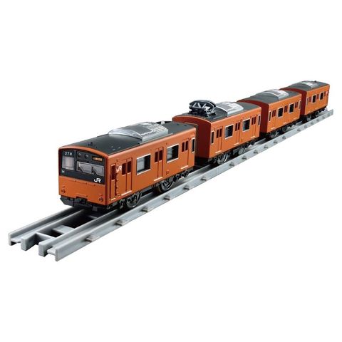 TAKARA TOMY 多美列車 鐵道王國 PLARAIL REAL CLASS 201系火車(橘)