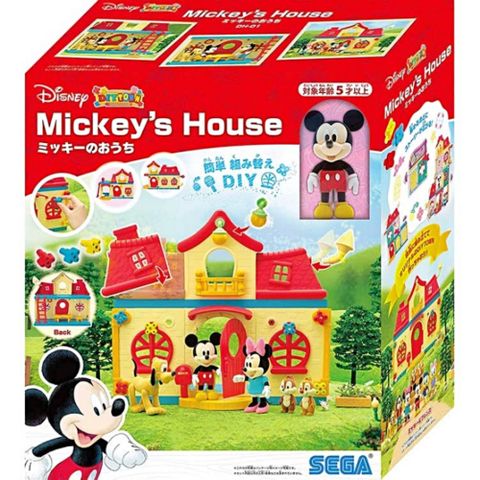 SEGA TOYS 日本SEGA 迪士尼 DIY夢想城 米奇紅頂小屋 (附米奇) SG80346 公司貨