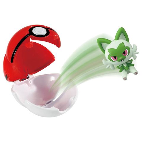 TAKARA TOMY 精靈寶可夢 PokeDel-Z 寶可夢新決戰球-精靈球(新葉喵)