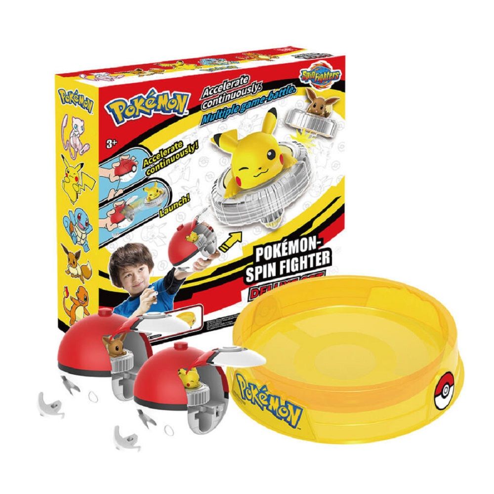Pokémon 寶可夢  精靈 魔幻陀螺 對戰組 皮卡丘VS伊布 / 陀螺 / 發射器 / 對戰盤