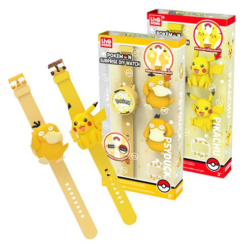 Pokémon 寶可夢 驚喜DIY手錶-皮卡丘/可達鴨
