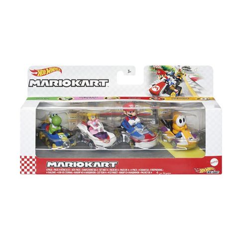 MATTEL 美泰兒 風火輪Mario Kart  4部車(隨機出貨)