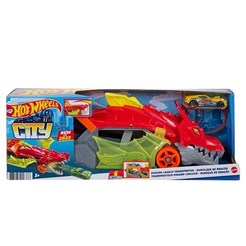 《 MATTEL 》風火輪噴火龍發射車(可連接軌道)