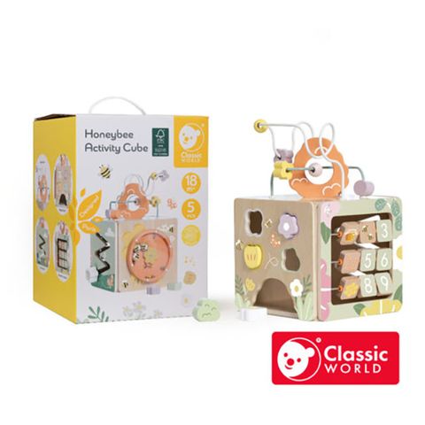 【德國 classic world 客來喜經典木玩】花園蜜蜂六面撥珠《20192》