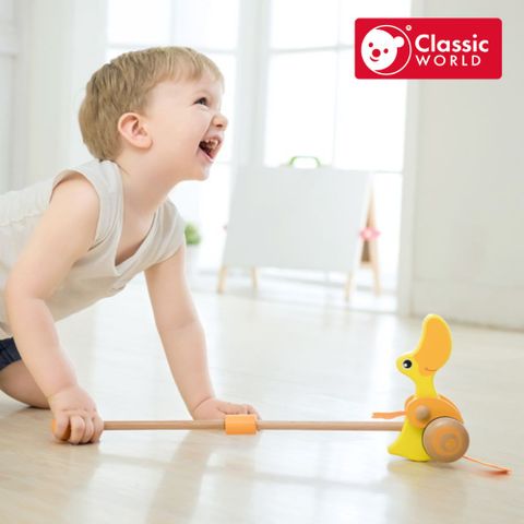 【德國 classic world 客來喜經典木玩】推推小鴨《3320》