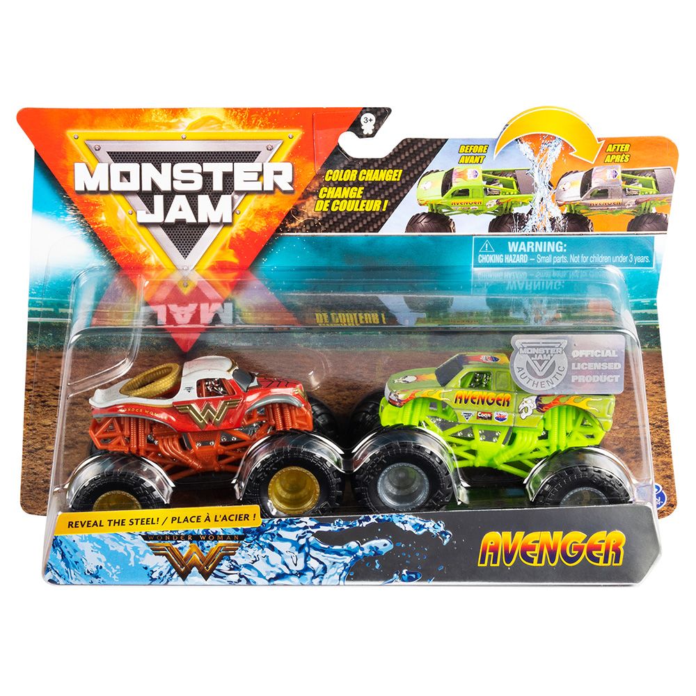 MONSTER JAM 怪獸卡車】美國怪獸大腳車1:64系列變色車-2入(加拿大SPIN