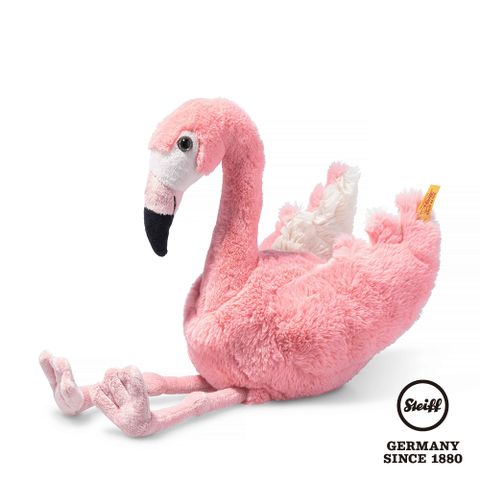 STEIFF 金耳釦泰迪熊 德國 - Jill flamingo 火烈鳥 (動物王國_黃標)