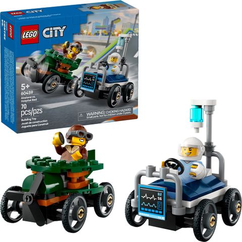 LEGO 樂高 60459 202501 城市系列 - 飛機vs.病床賽車套裝