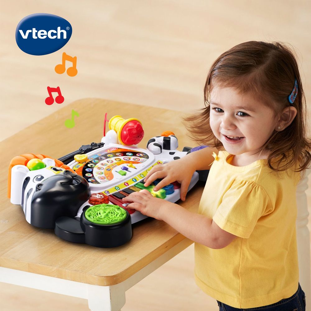 Vtech 　多功能搖滾斑馬DJ鋼琴 母語式英語學習 音樂創作小才子