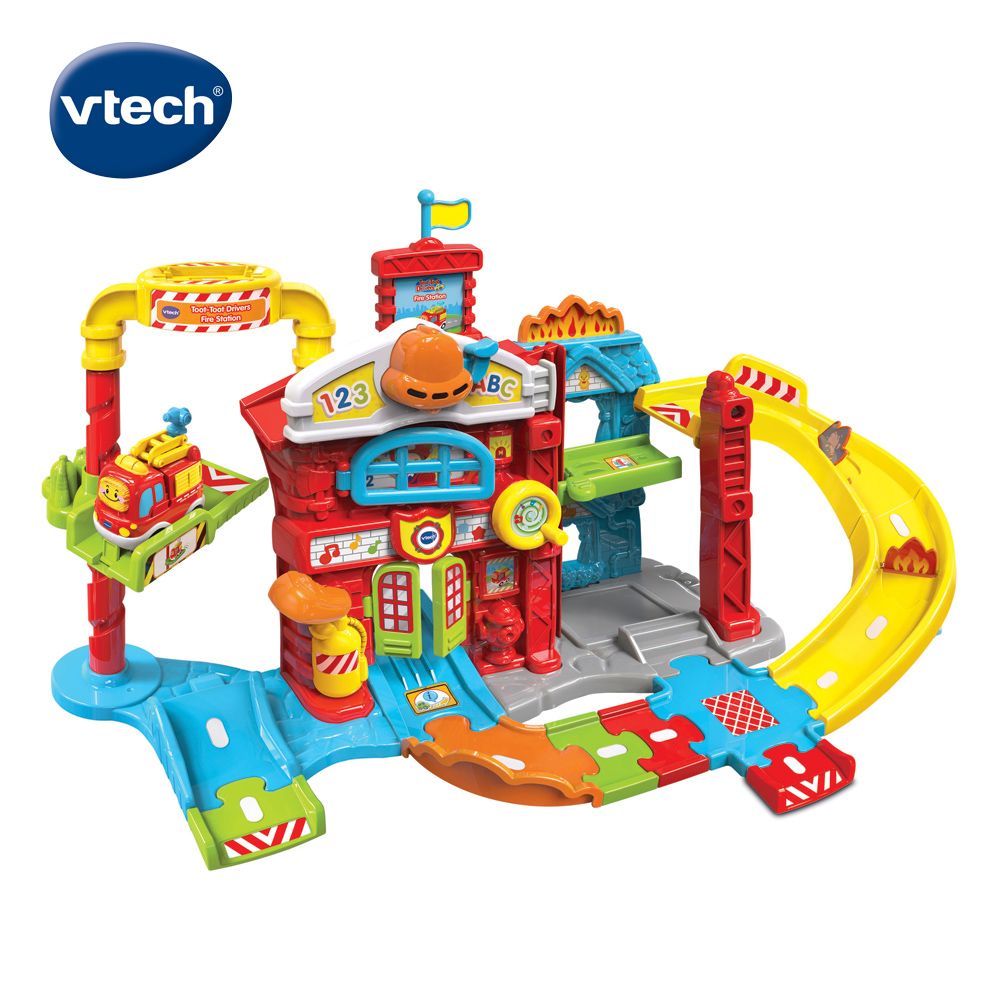 Vtech 　嘟嘟車系列-消防局軌道組情境式英語學習豐富孩子想像力專為1+寶貝設計