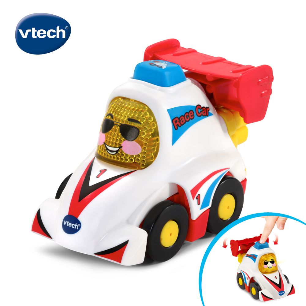 Vtech 　嘟嘟聲光互動車-賽車 多功能多玩法全方位學習