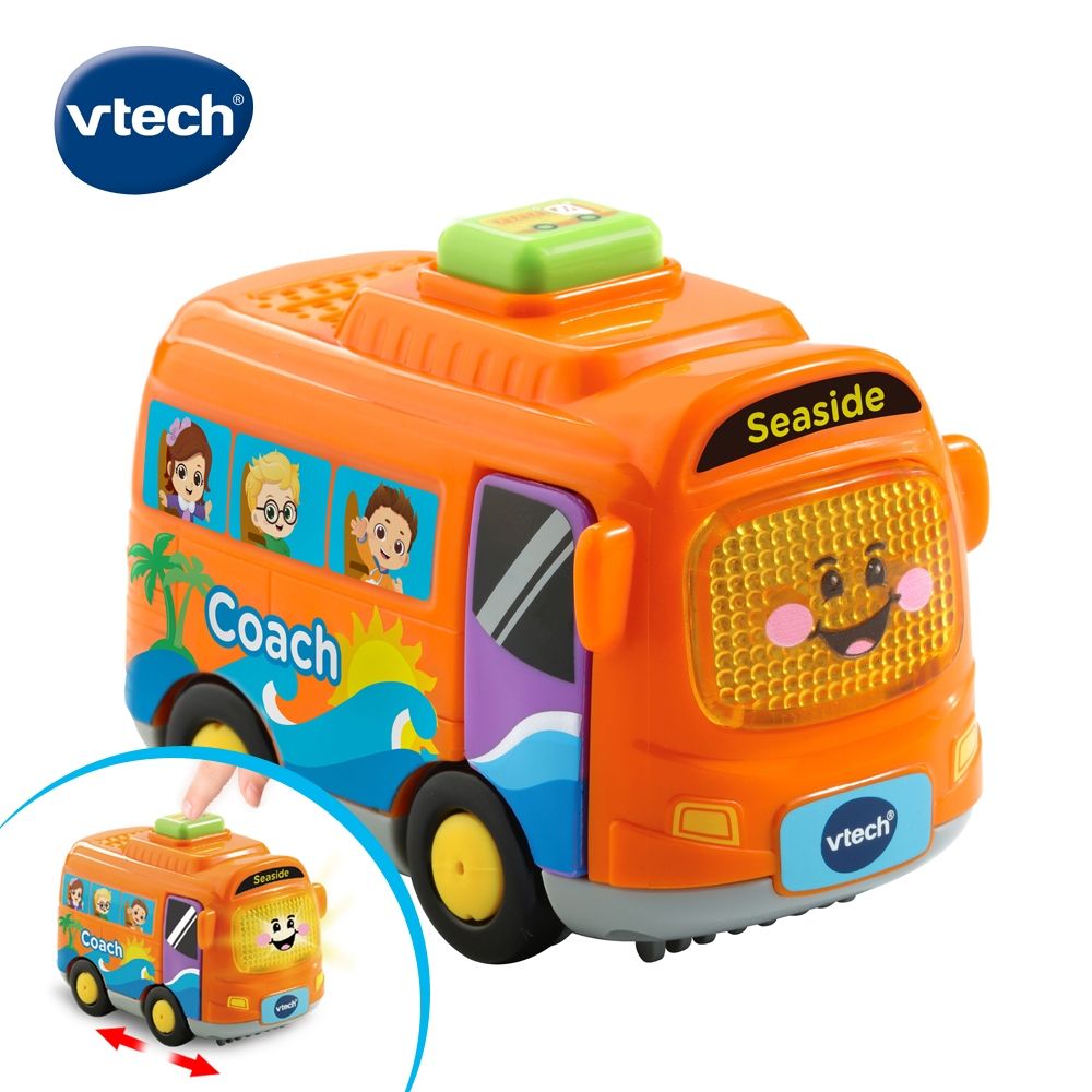 Vtech 　嘟嘟聲光互動車-巴士 多功能多玩法全方位學習