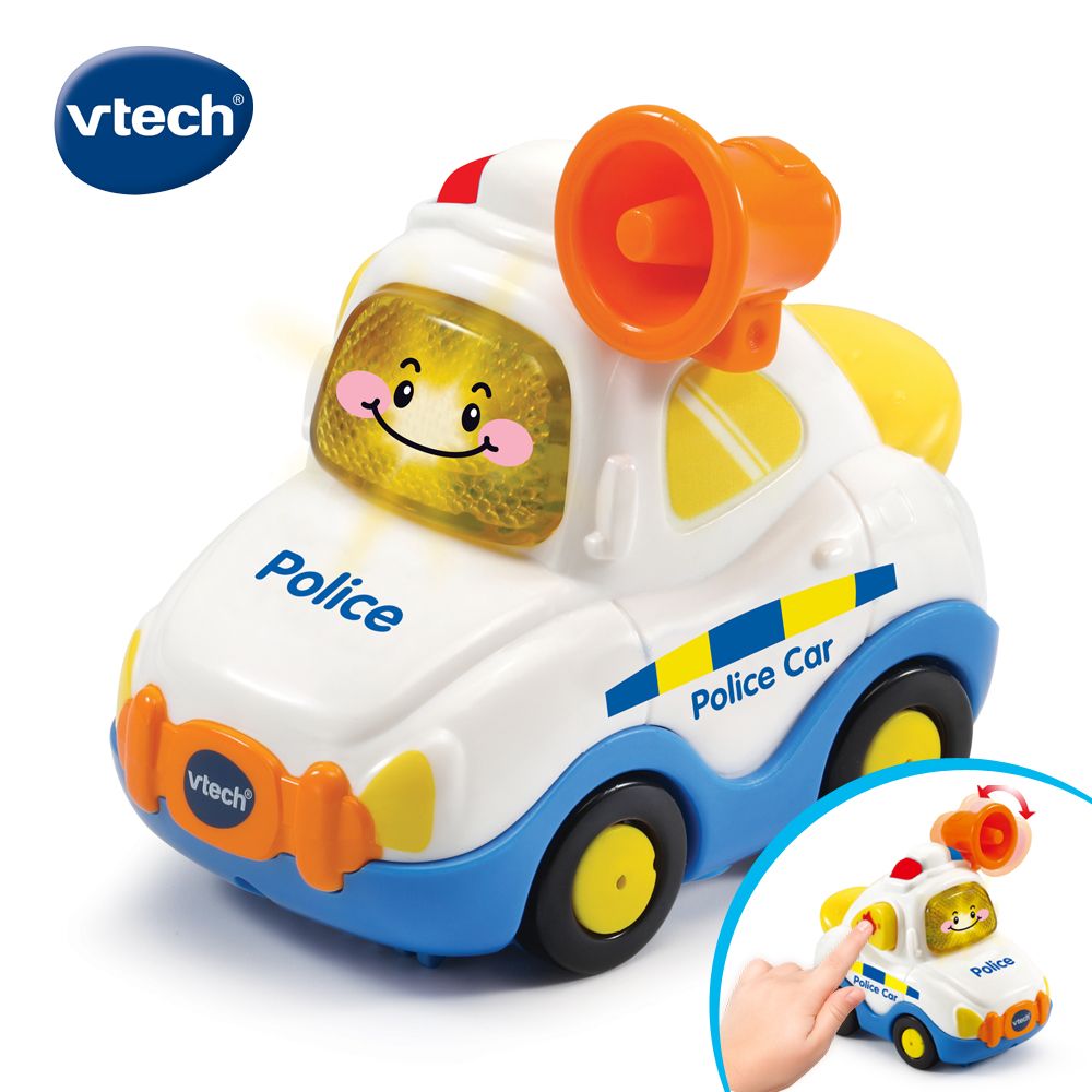 Vtech 　嘟嘟聲光互動車-警車 多功能多玩法全方位學習