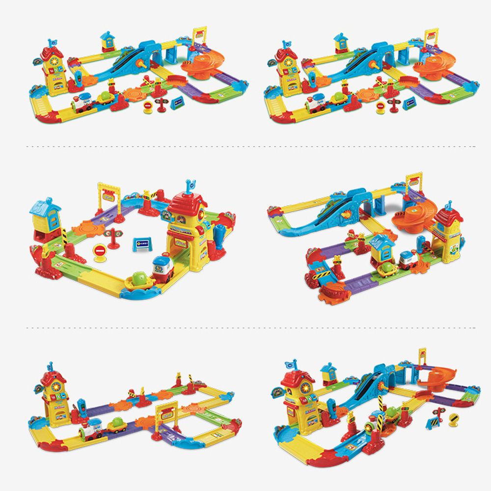 Vtech 　嘟嘟車系列-趣味聲光火車組  主題軌道組創造孩子的想像力空間