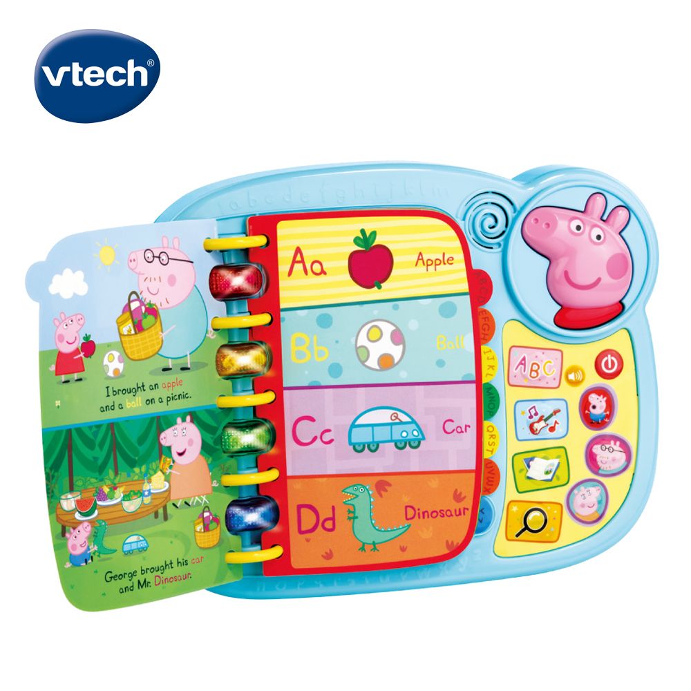 Vtech 　粉紅豬小妹-字母故事啟蒙學習有聲書  英文母語式互動學習提供孩子歡樂成長學習玩具