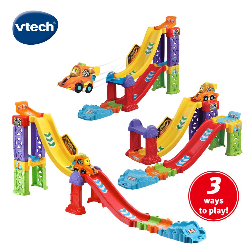 Vtech 　嘟嘟聲光互動車-3合1賽車軌道組  多功能多玩法全方位學習