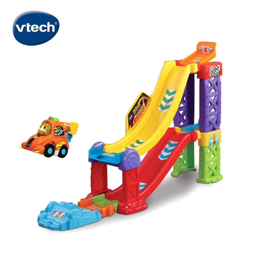 Vtech 　嘟嘟聲光互動車-3合1賽車軌道組  多功能多玩法全方位學習