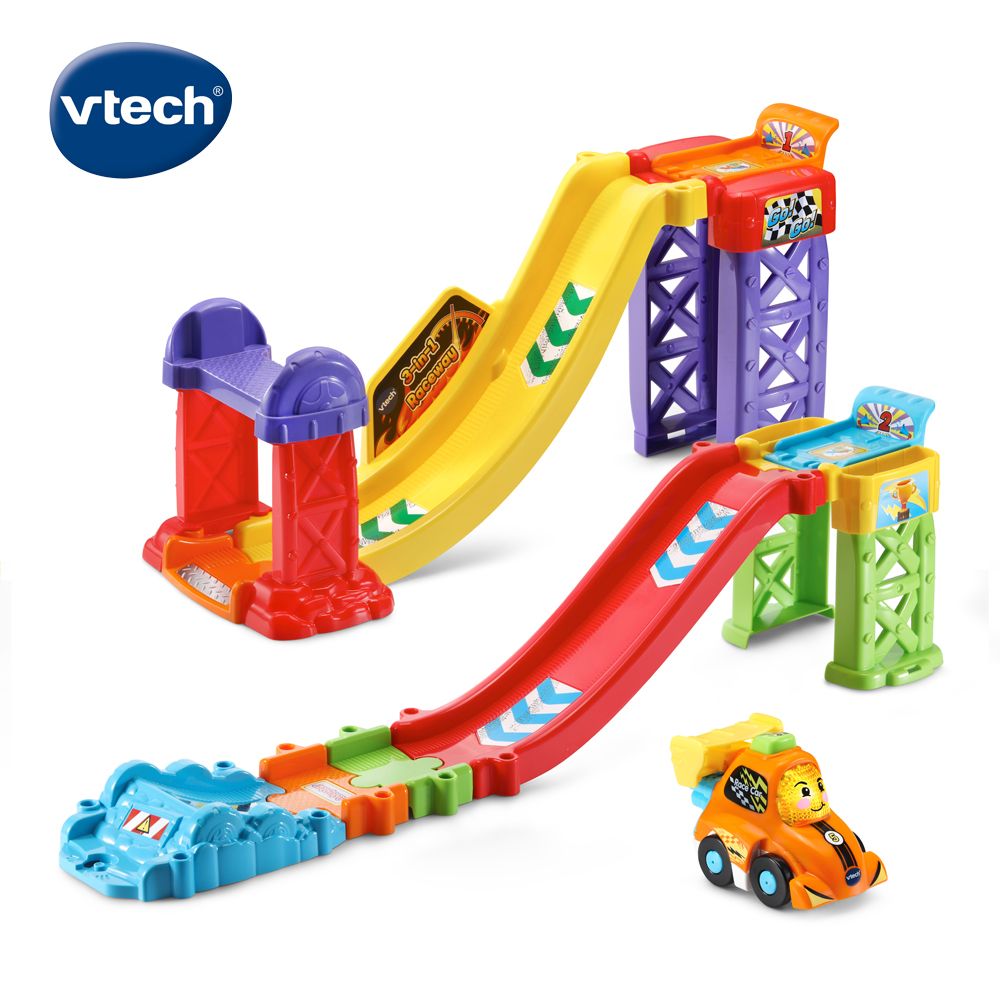 Vtech 　嘟嘟聲光互動車-3合1賽車軌道組  多功能多玩法全方位學習