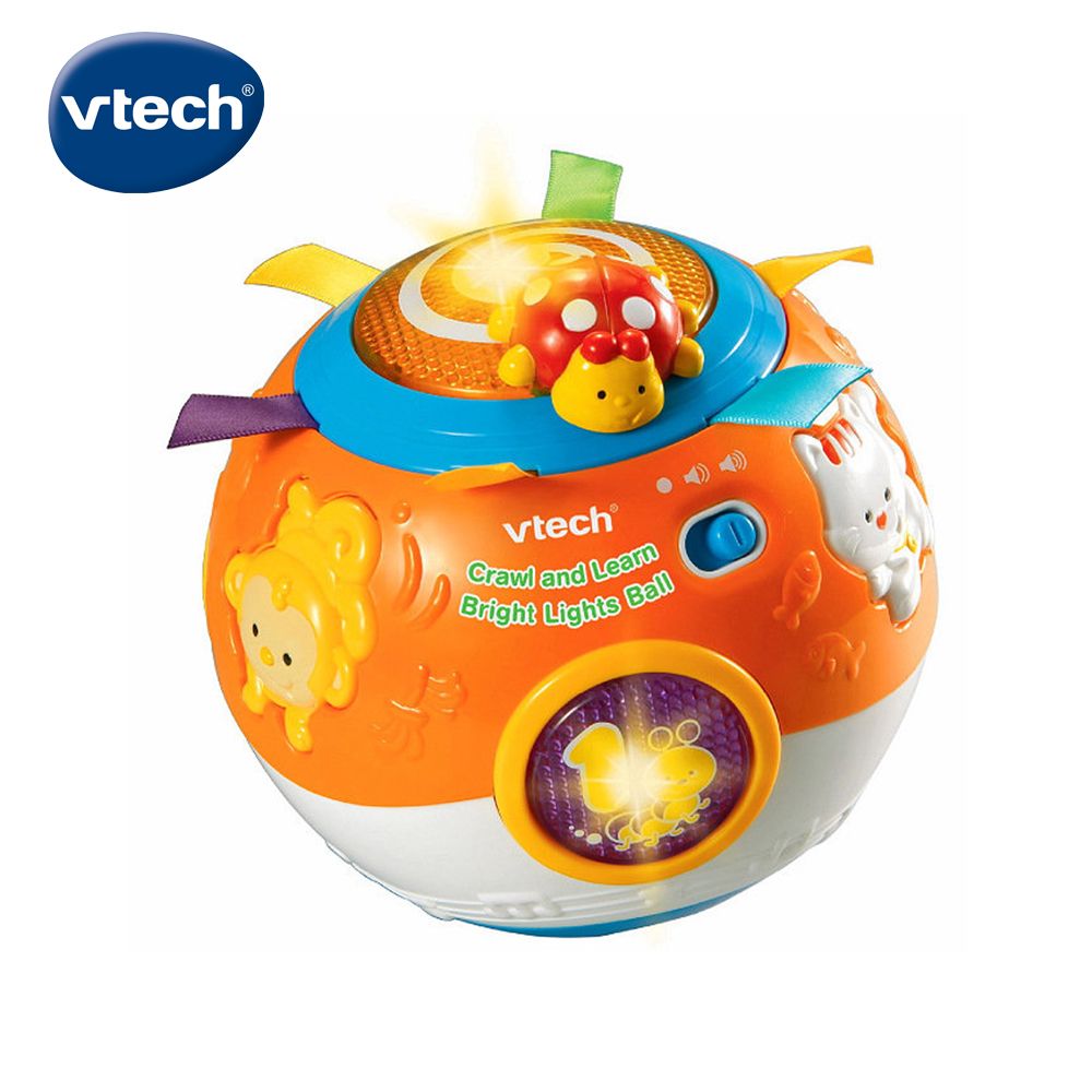 Vtech 　炫彩聲光滾滾球-橘色 陪寶寶爬步學習