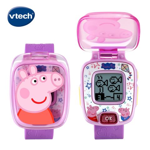 Vtech 　粉紅豬小妹-多功能遊戲學習手錶-粉  多功能多玩法全方位學習