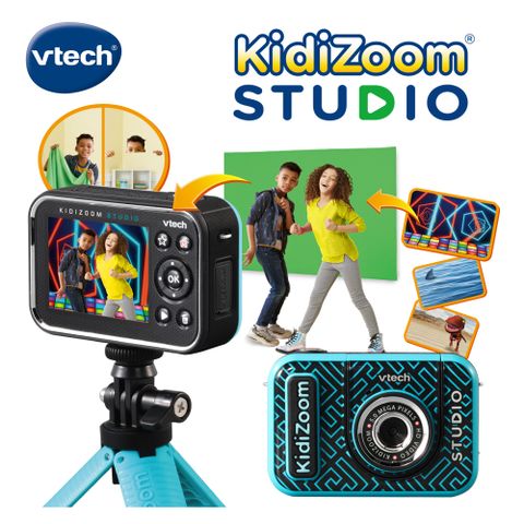 Vtech　多功能兒童數位相機STUDIO-酷炫藍★小小網紅相機 多媒體創意學習★