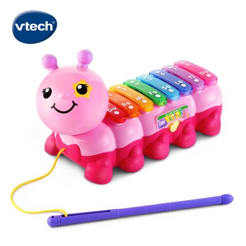 Vtech　2合1動感敲敲毛毛蟲-粉