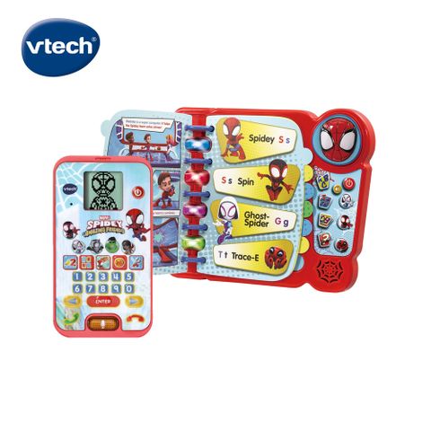 Vtech 蜘蛛人-英語學習閱讀聽力2入組 (有聲書+手機)